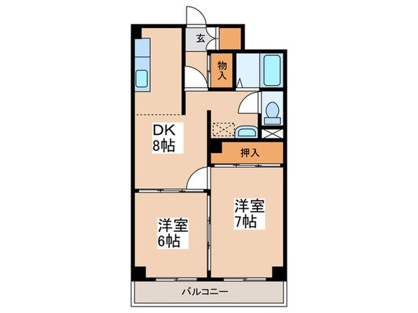 山晃ハイツの物件間取画像